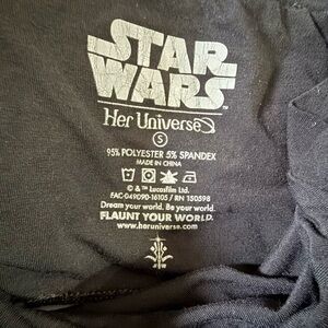Her Universe Star Wars Black and White Graphic Top